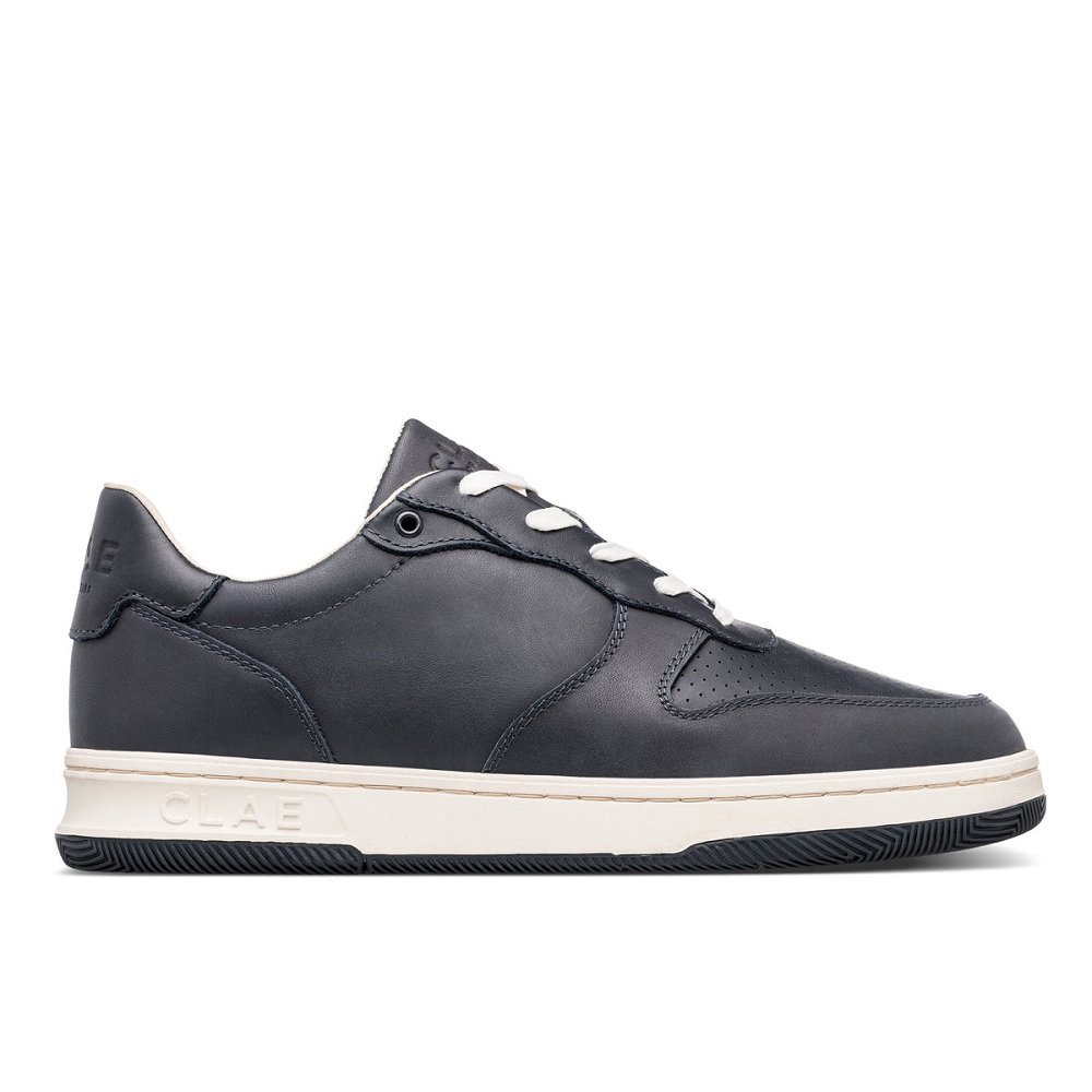 CLAE MALONE Shoes Mens USA456-S89 In Deep Navy Leather